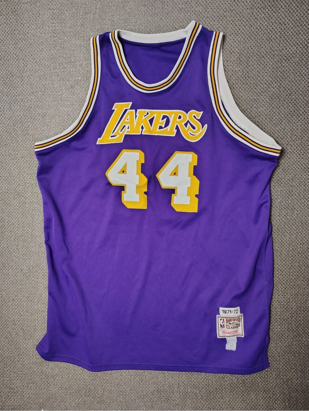 Jerry West Los Angeles Lakers Mitchell Ness 1971-72 Jersey Men's Size 2XL